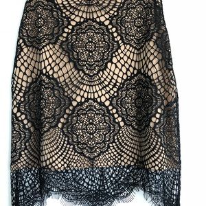 For Love and Lemons black lace skirt
